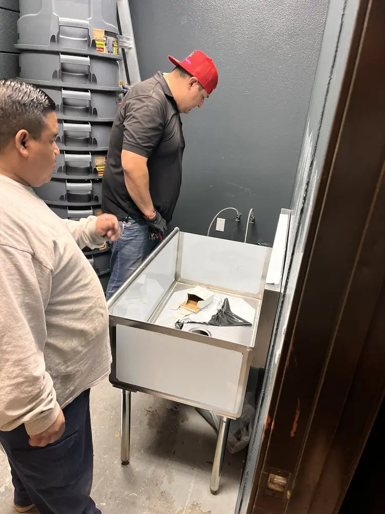 Commercial plumbing and sink installation in Verona